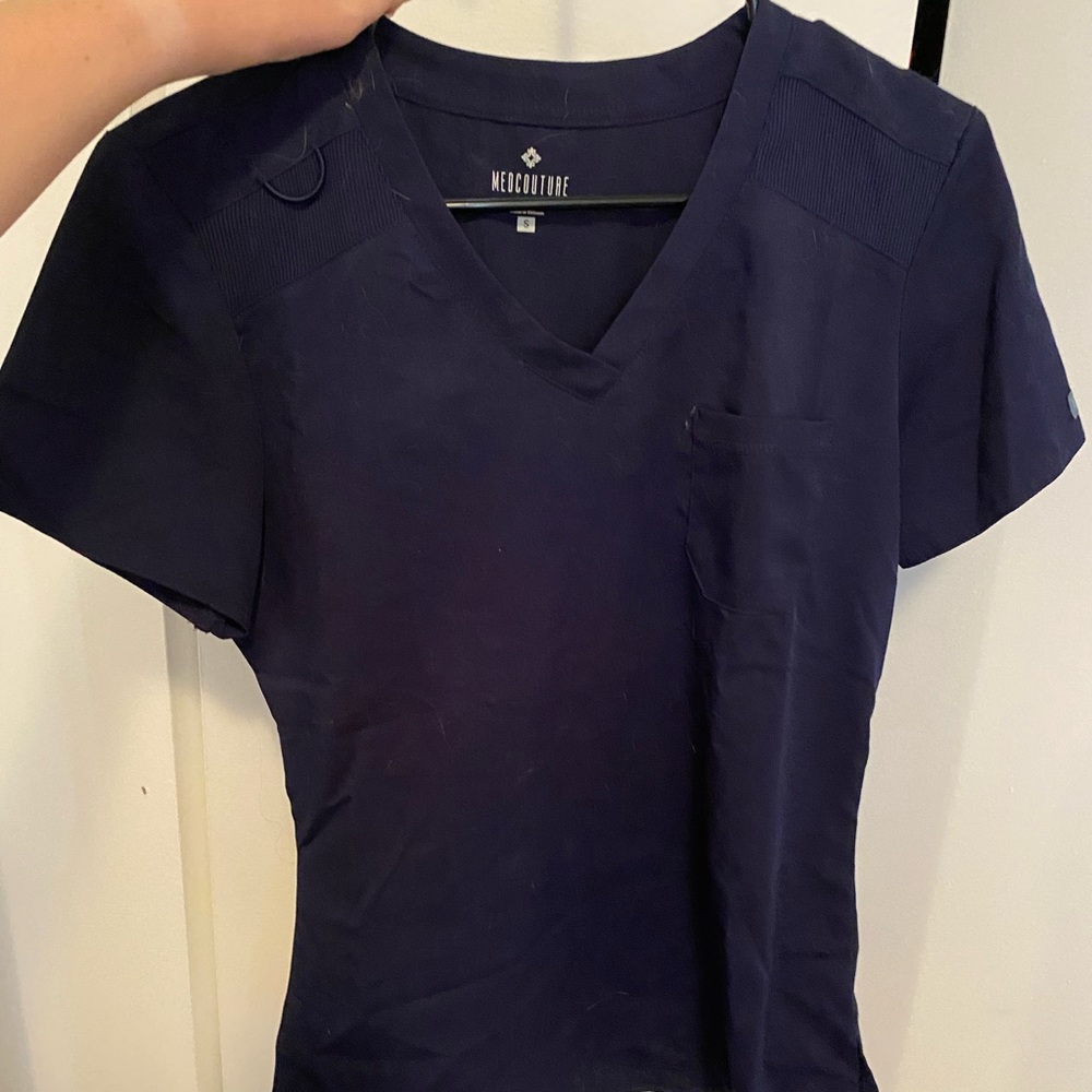 Navy blue Medcoture scrub top